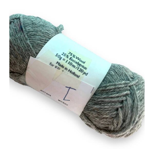 2 Skeins Elsebeth Lavold EUCOOL & TWICE TWEED Wool Yarn 🧶 Grey & Beige - Picture 3 of 5